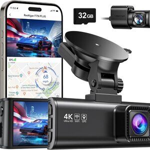 NWT REDTIGER Dash Cam Front & Rear, Full HD Dash Camera
